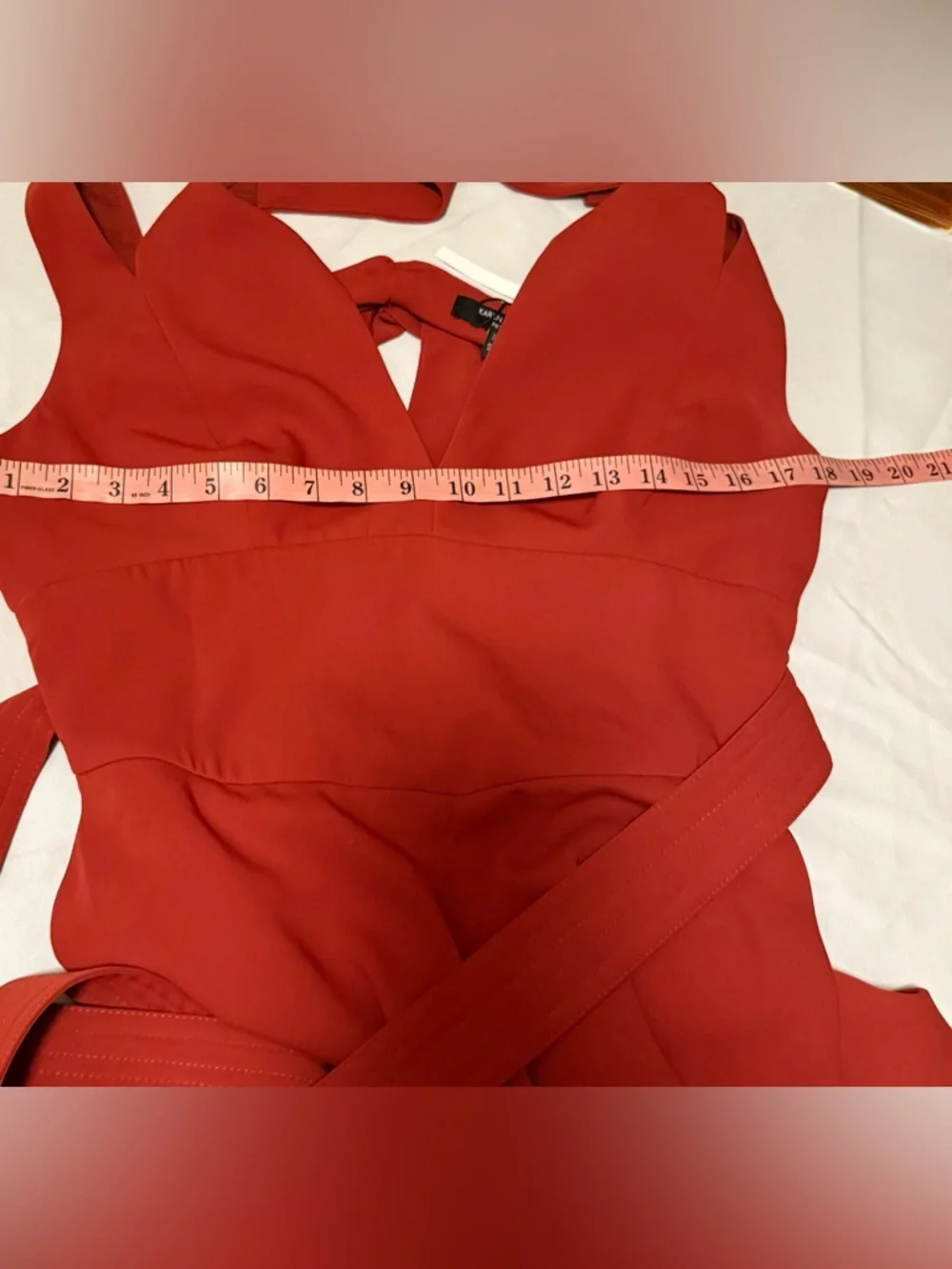 Karen Millen Scarlet Wide-Leg Belted Jumpsuit - Picture 10 of 13